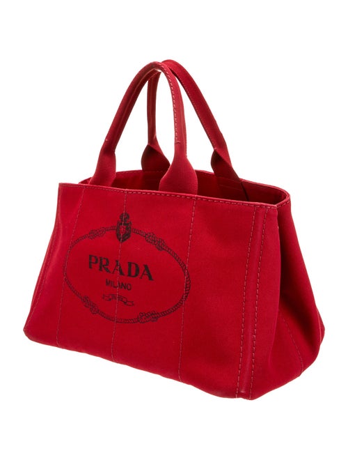 Prada Enameled Metal Triangle Tote Medium