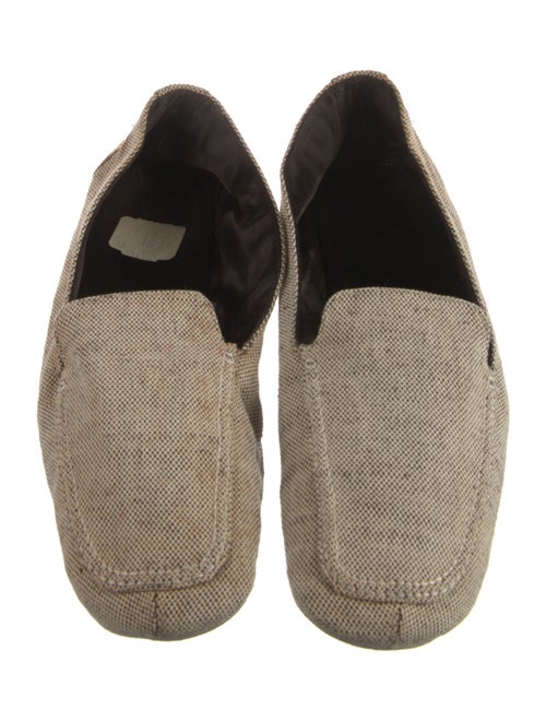 Prada Canvas Tweed Pattern Flats