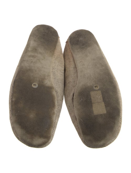 Prada Canvas Tweed Pattern Flats