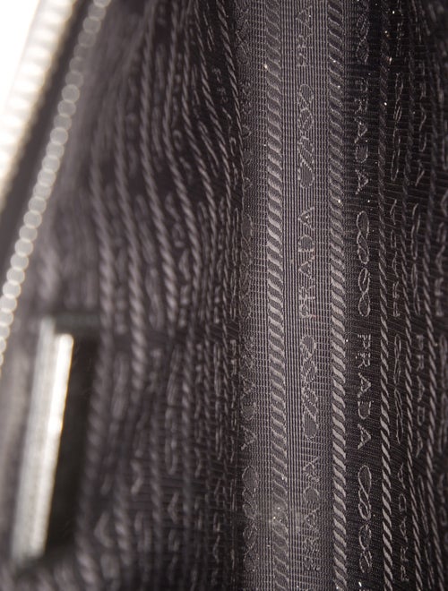 Prada Enameled Metal Triangle Portfolio