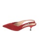 Prada Suede Pleated Accents Slingback Pumps