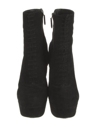 Prada Suede Lace-Up Boots