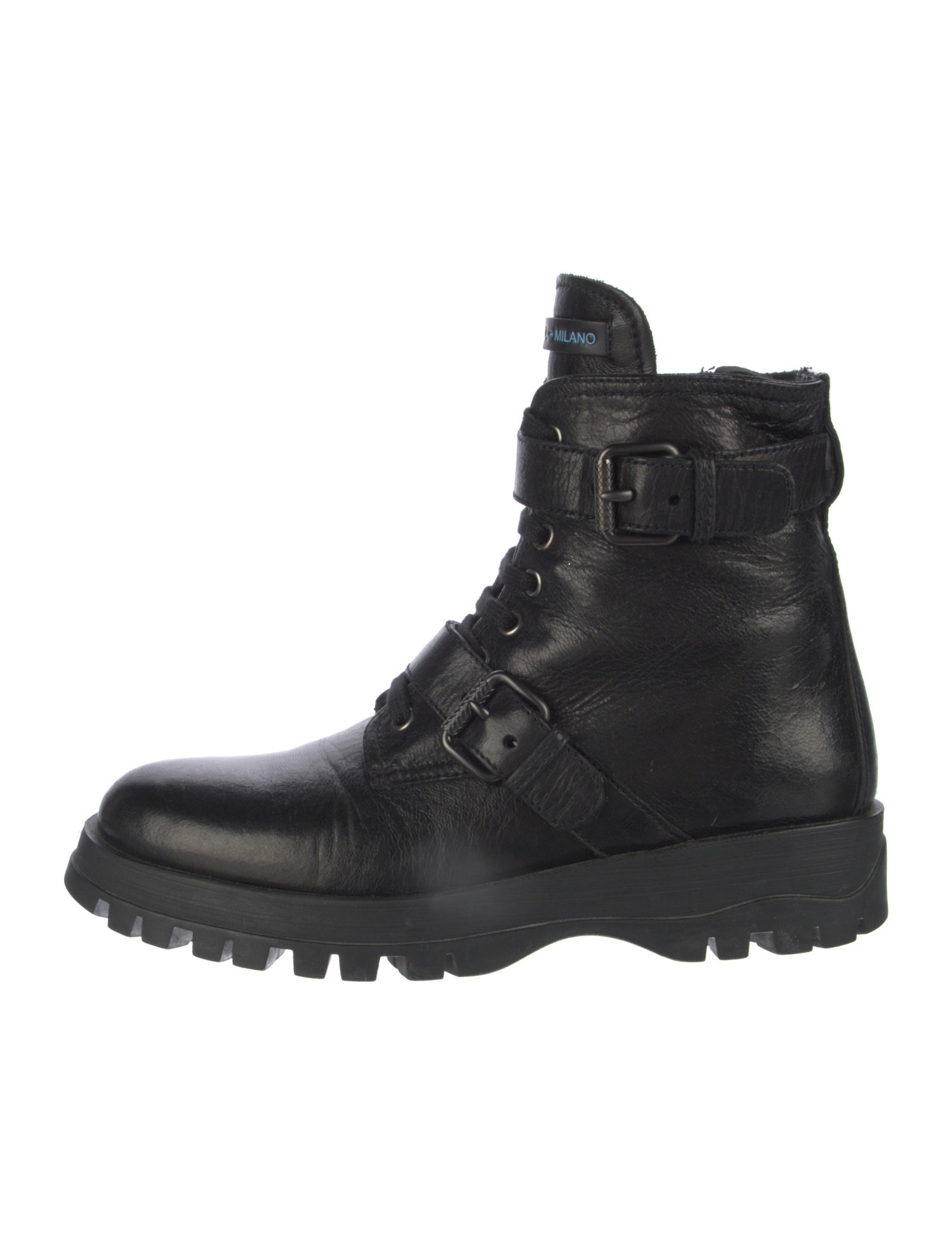 Prada Leather Combat Boots