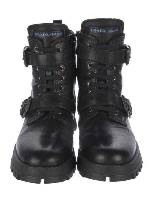 Prada Leather Combat Boots