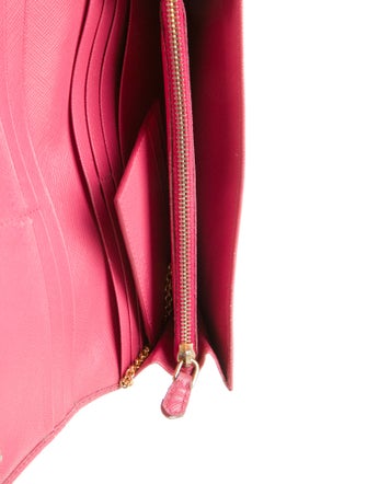 Prada Saffiano Lux Leather Continental Wallet