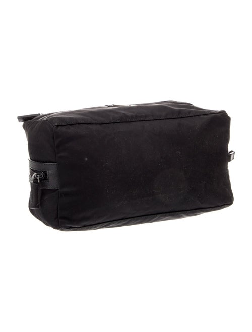 Prada Enameled Metal Triangle Travel Pouch