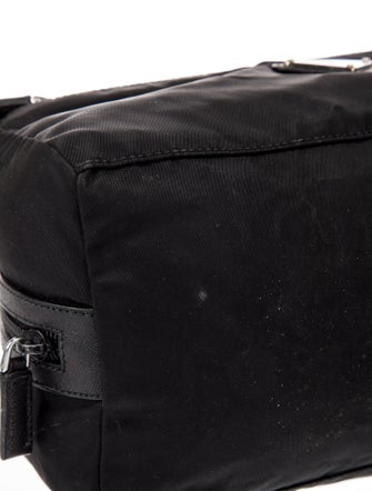 Prada Enameled Metal Triangle Travel Pouch