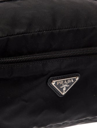 Prada Enameled Metal Triangle Travel Pouch