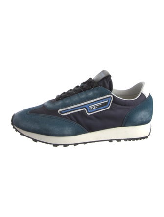 Prada Nylon Distressed Accents Athletic Sneakers
