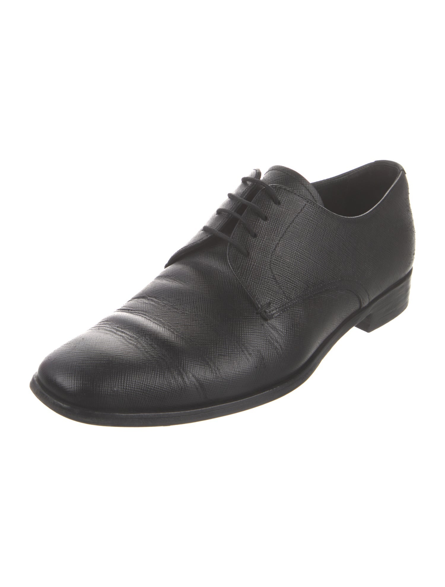 Prada Saffiano Leather Derby Shoes