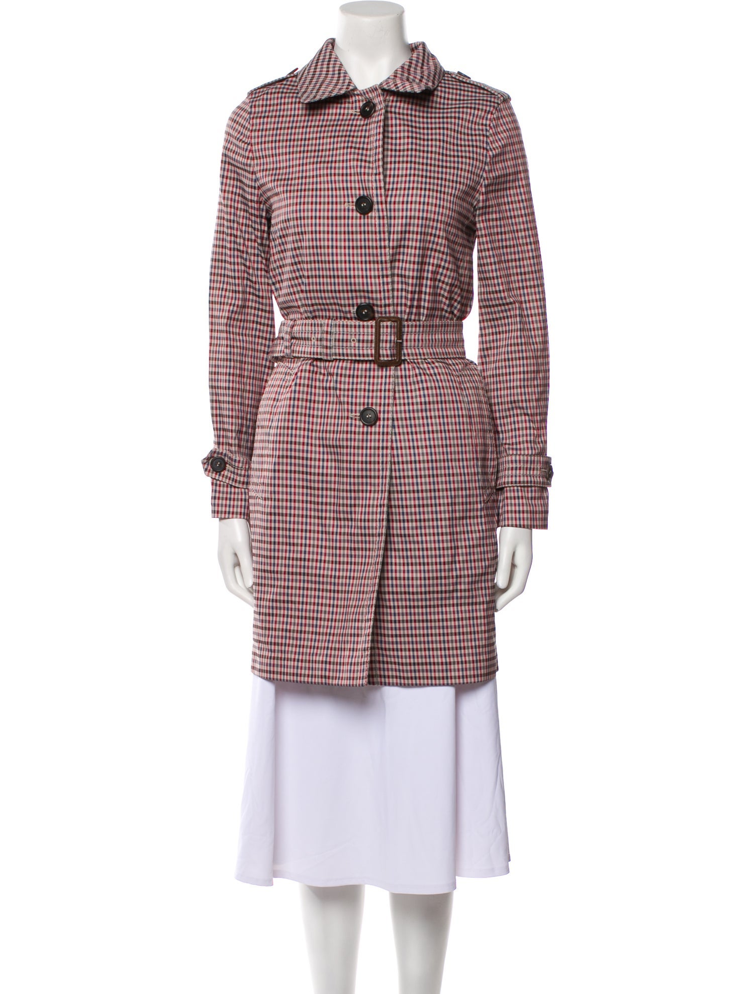 Prada 2014 Plaid Print Coat