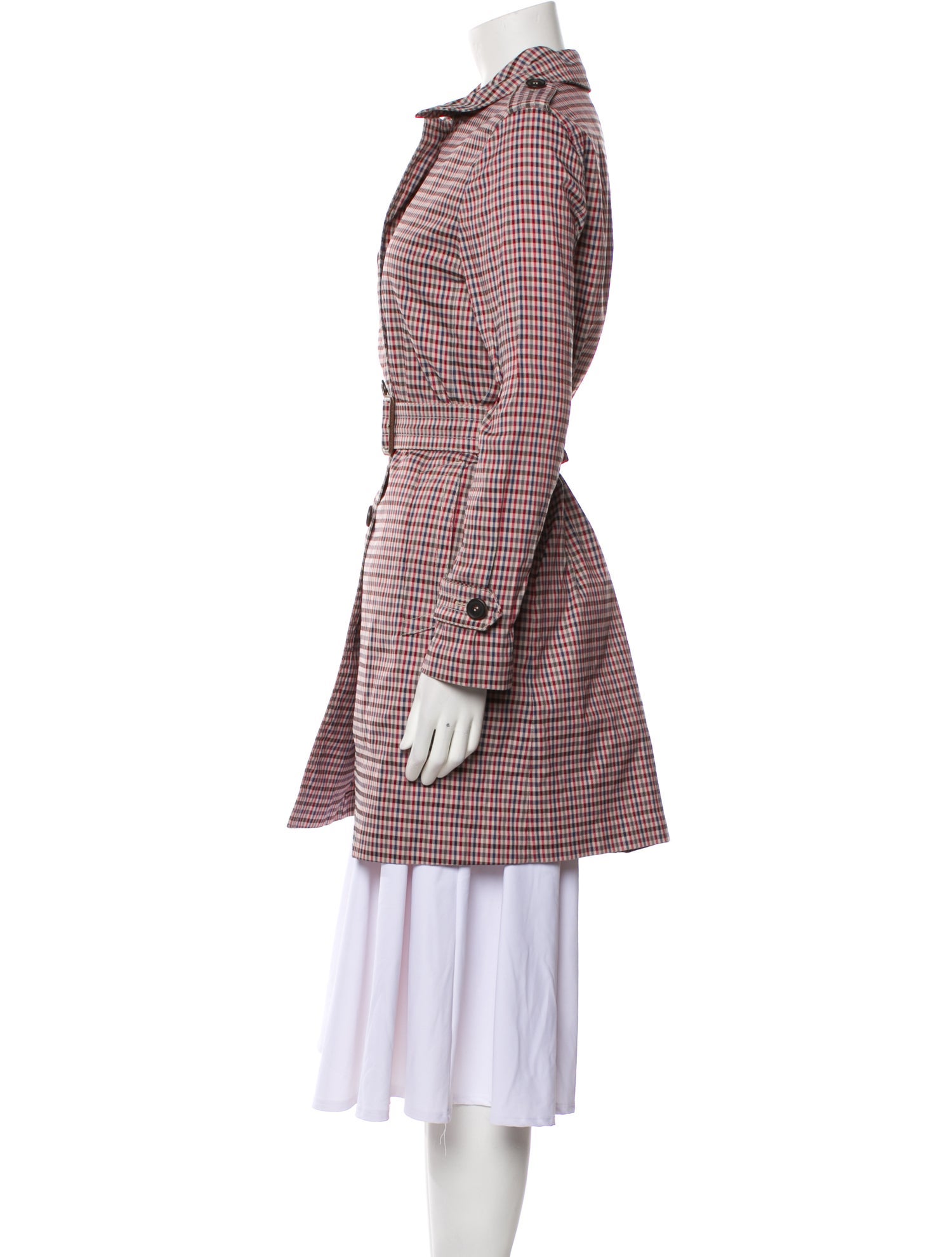 Prada 2014 Plaid Print Coat