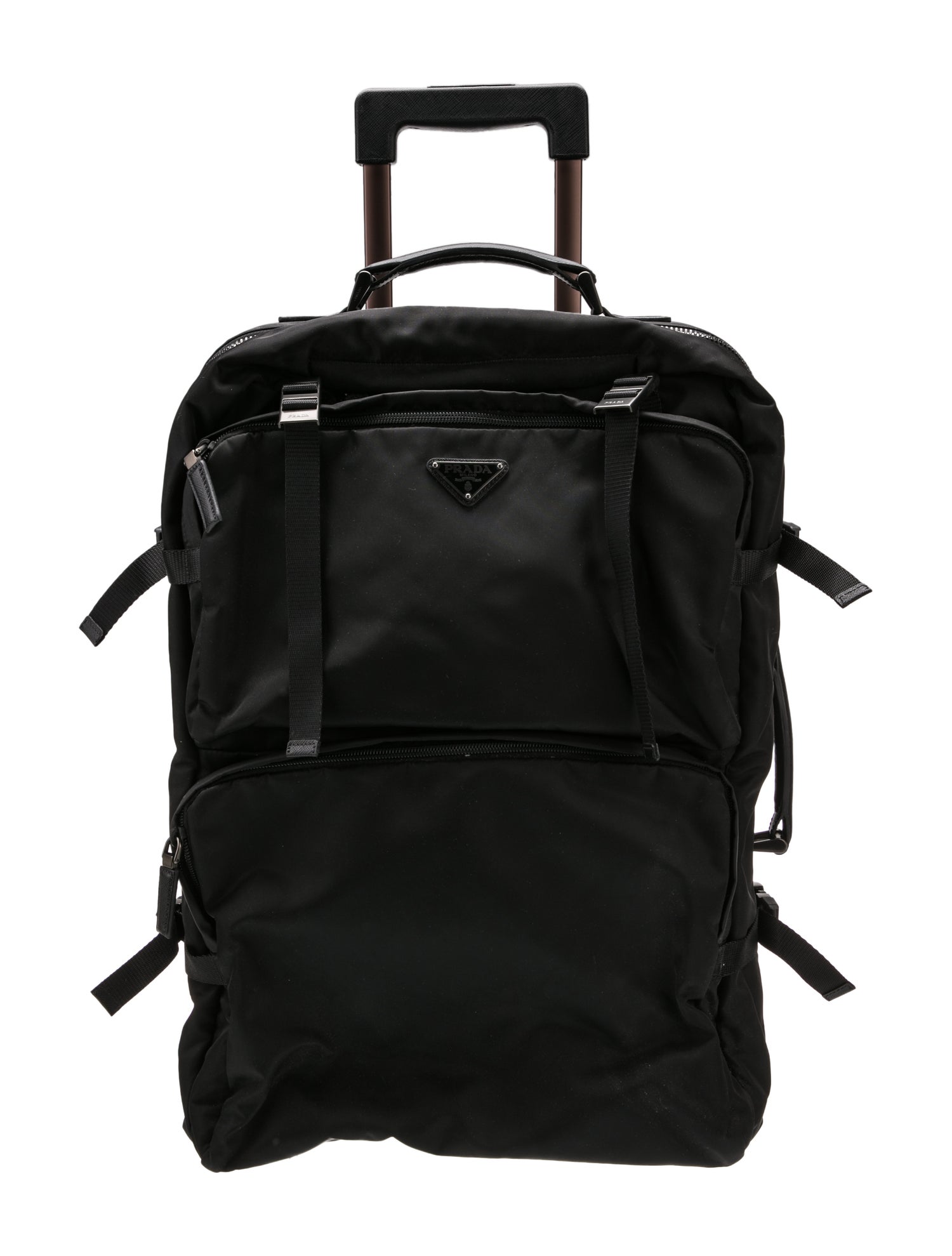 Prada Saffiano Trimmed Tessuto Travel Trolley