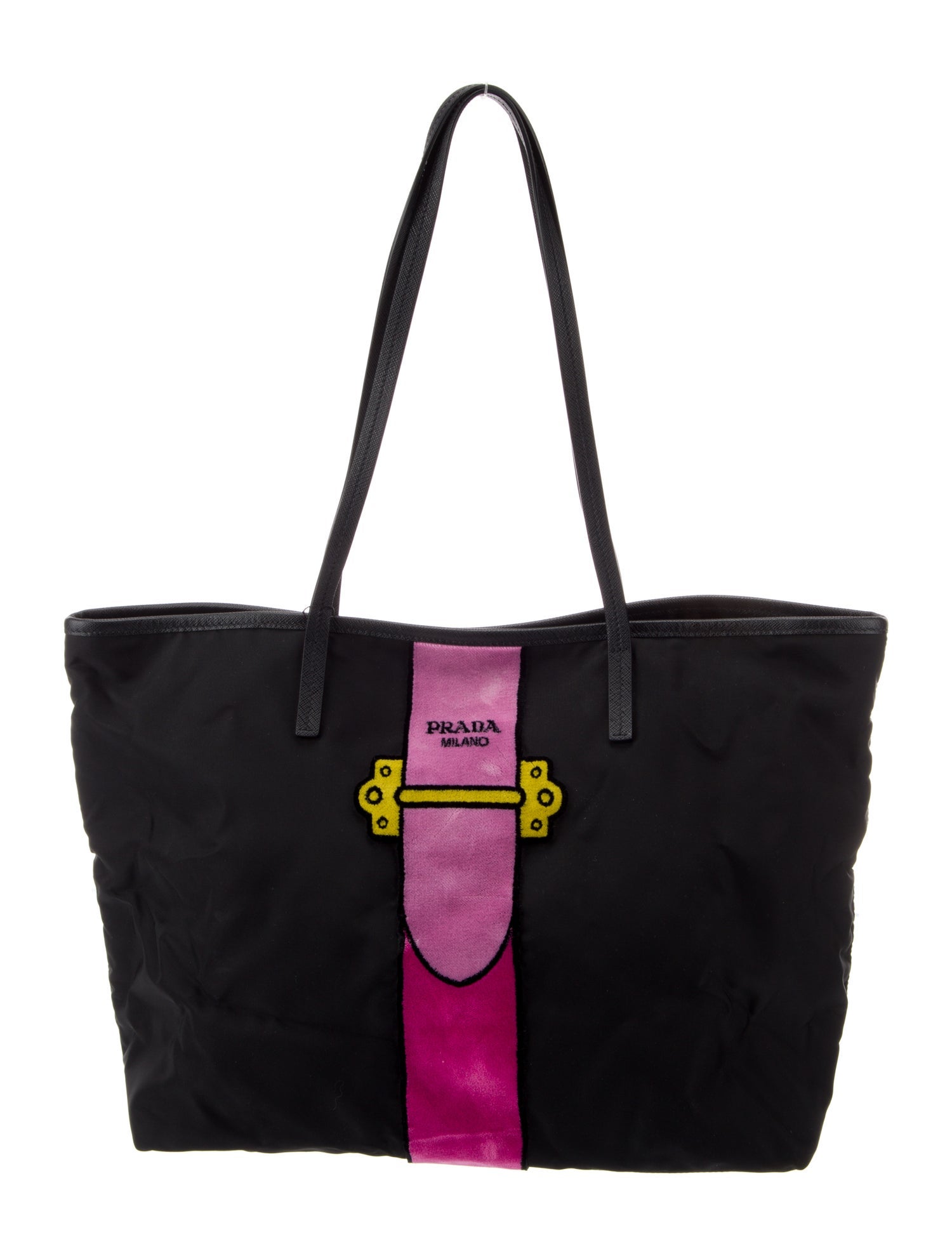 Prada Tessuto Nylon Ricamo Trompe L'oeil