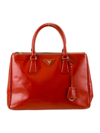 Prada Saffiano Vernice Leather Galleria Tote Small
