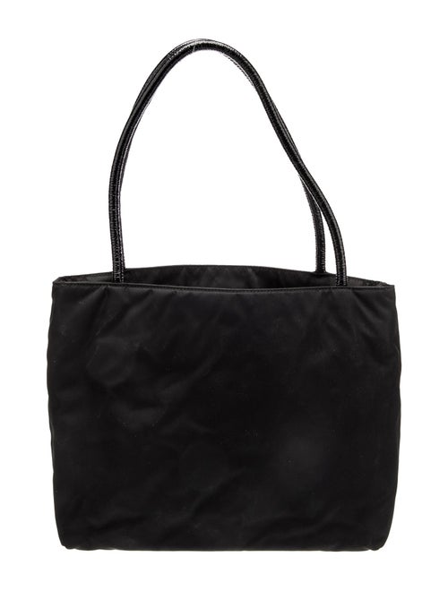 Prada Enameled Metal Triangle Shoulder Bag