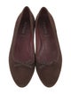 Prada Suede Bow Accents Ballet Flats