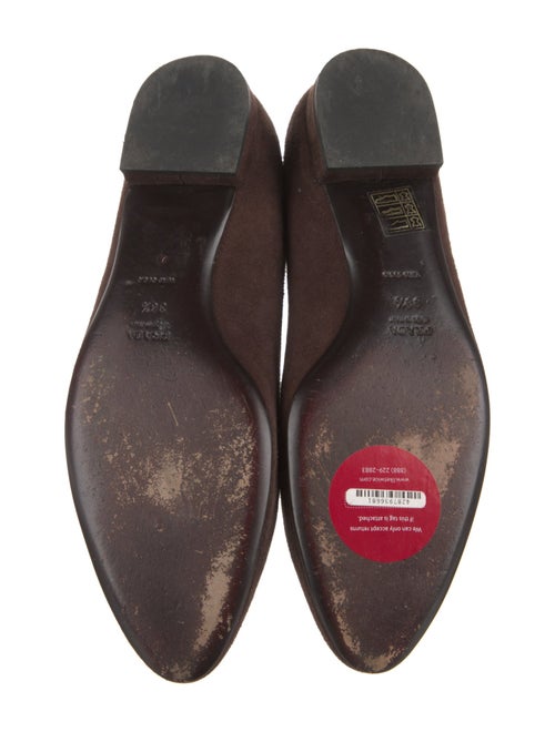 Prada Suede Bow Accents Ballet Flats
