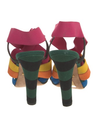 Prada Printed Slingback Sandals