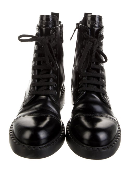 Prada Leather Combat Boots