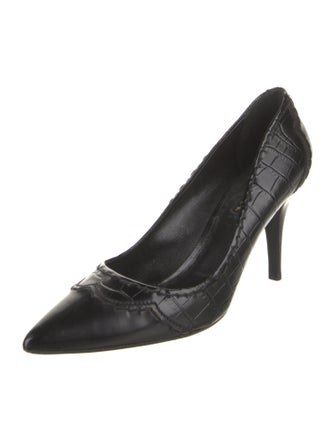 Prada Embossed Leather Pumps