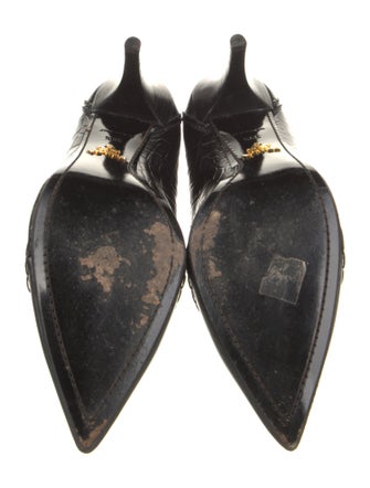 Prada Embossed Leather Pumps