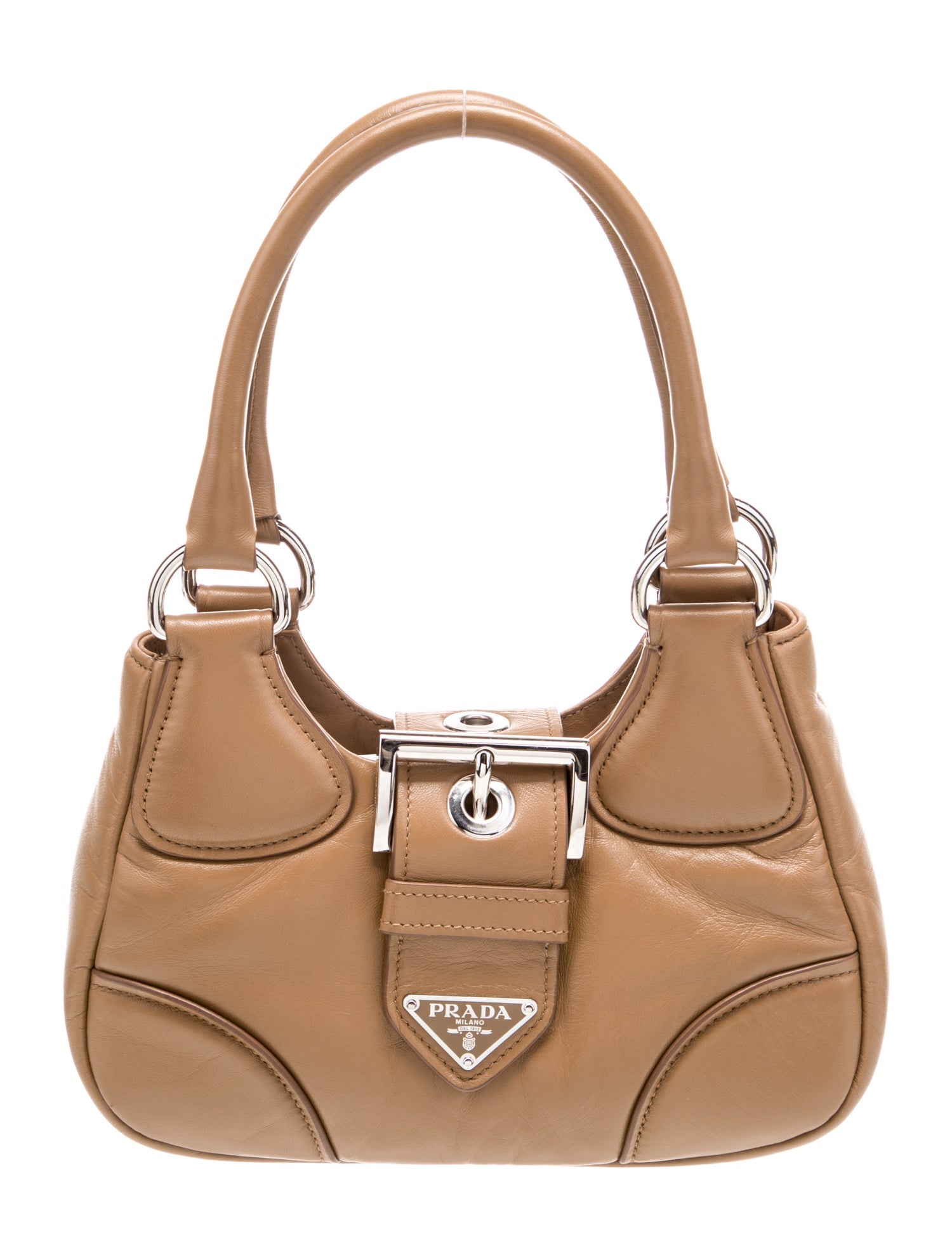 Prada Enameled Metal Triangle Moon