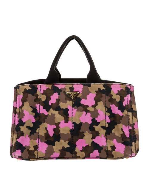 Prada Enameled Metal Triangle Tote Large