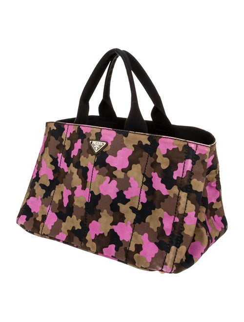 Prada Enameled Metal Triangle Tote Large