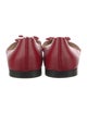 Prada Patent Leather Bow Accents Ballet Flats