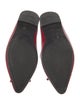 Prada Patent Leather Bow Accents Ballet Flats