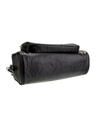 Prada Enameled Metal Triangle Multipocket Crossbody Bag