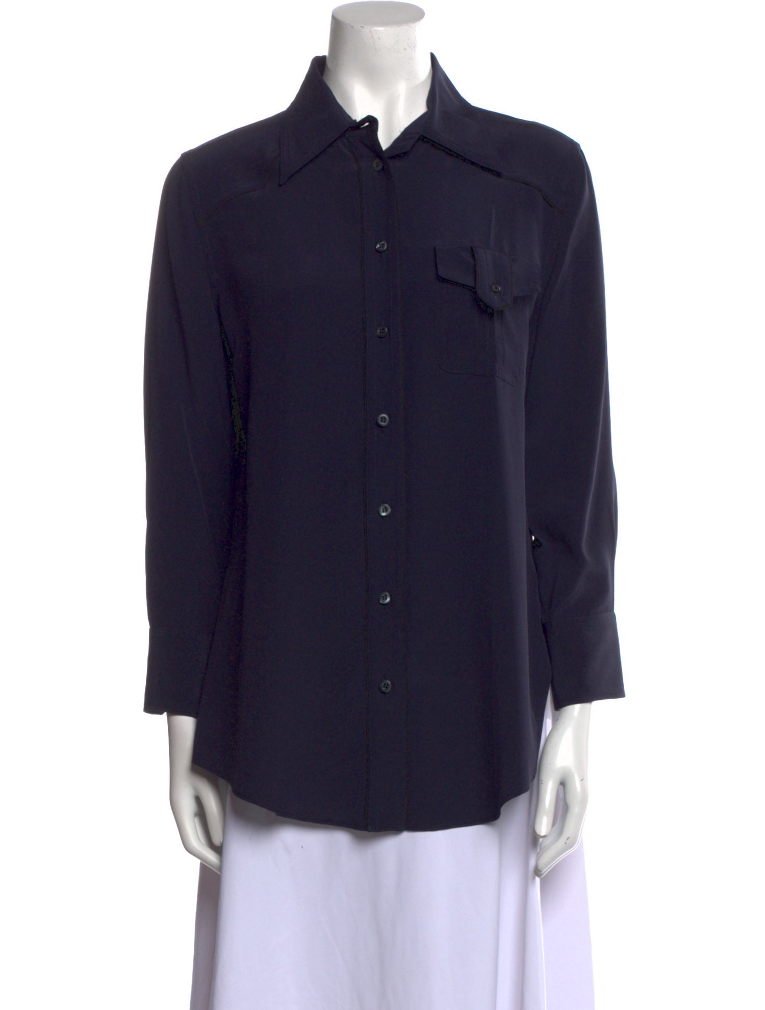 Prada Long Sleeve Button-Up Top