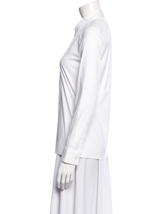 Prada 2018 Long Sleeve Button-Up Top