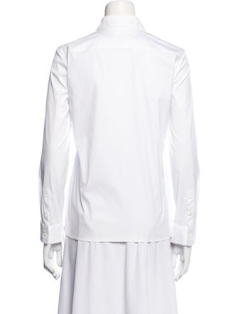 Prada 2018 Long Sleeve Button-Up Top