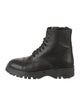 Prada Leather Printed Combat Boots