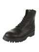 Prada Leather Printed Combat Boots