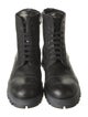 Prada Leather Printed Combat Boots