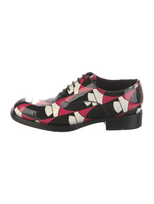 Prada Patent Leather Printed Oxfords