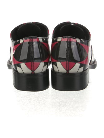Prada Patent Leather Printed Oxfords