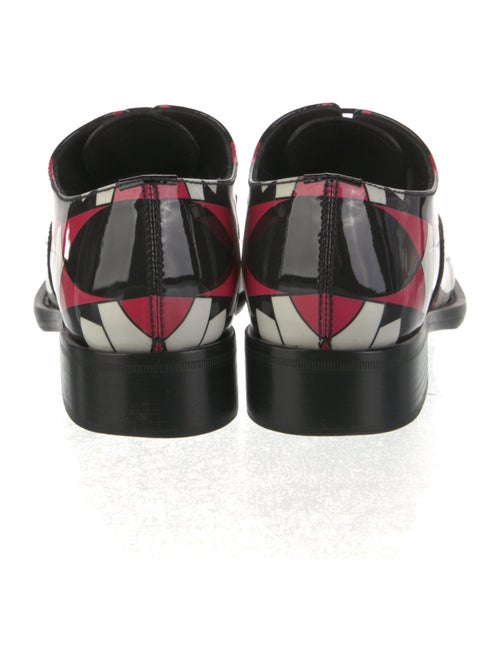 Prada Patent Leather Printed Oxfords