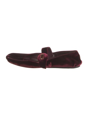 Prada Velvet Mary Jane Flats