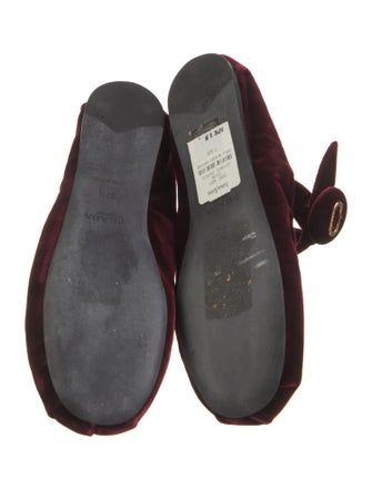 Prada Velvet Mary Jane Flats