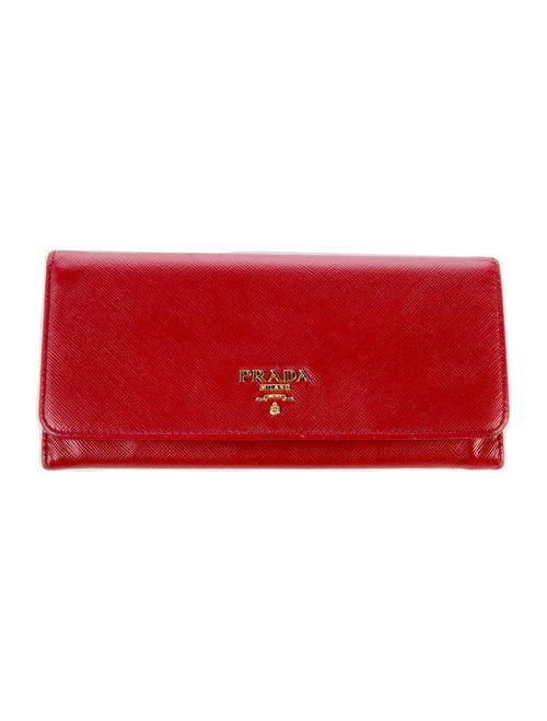 Prada Saffiano Metal Leather Continental Wallet
