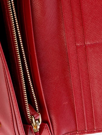 Prada Saffiano Metal Leather Continental Wallet
