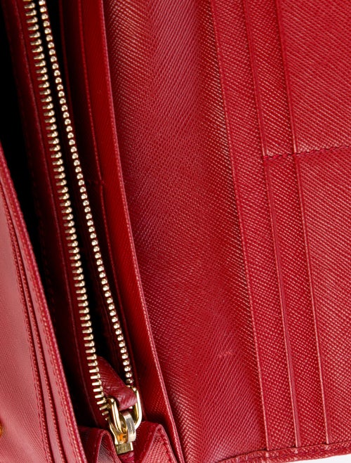 Prada Saffiano Metal Leather Continental Wallet