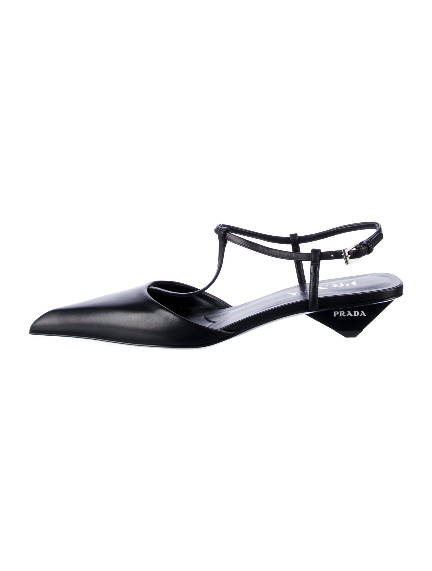 Prada Leather Slingback Flats