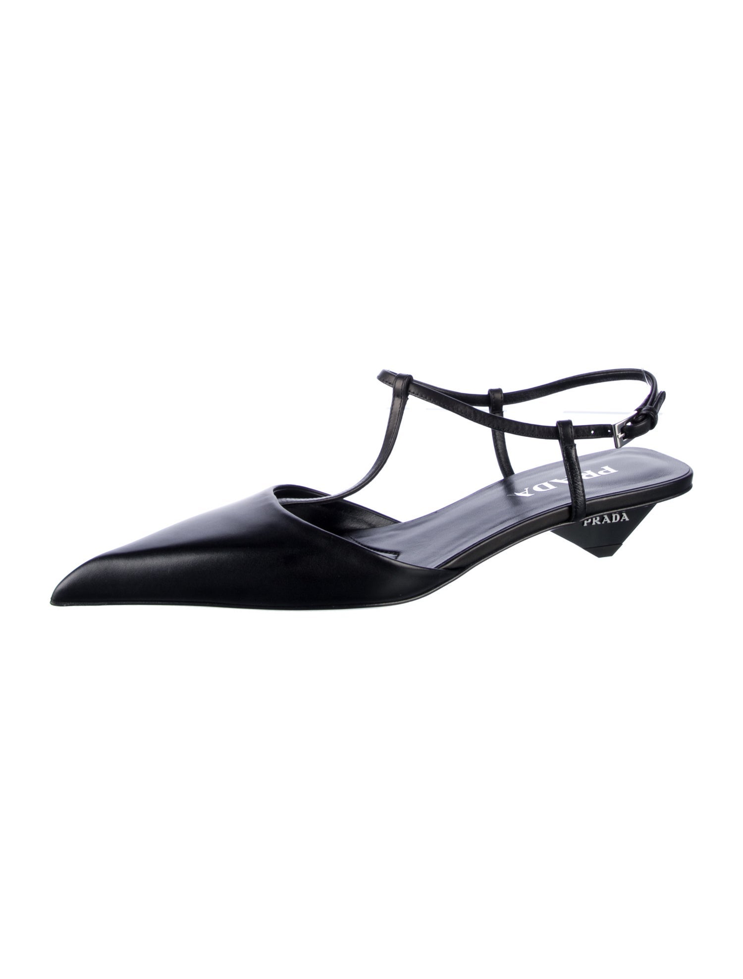 Prada Leather Slingback Flats