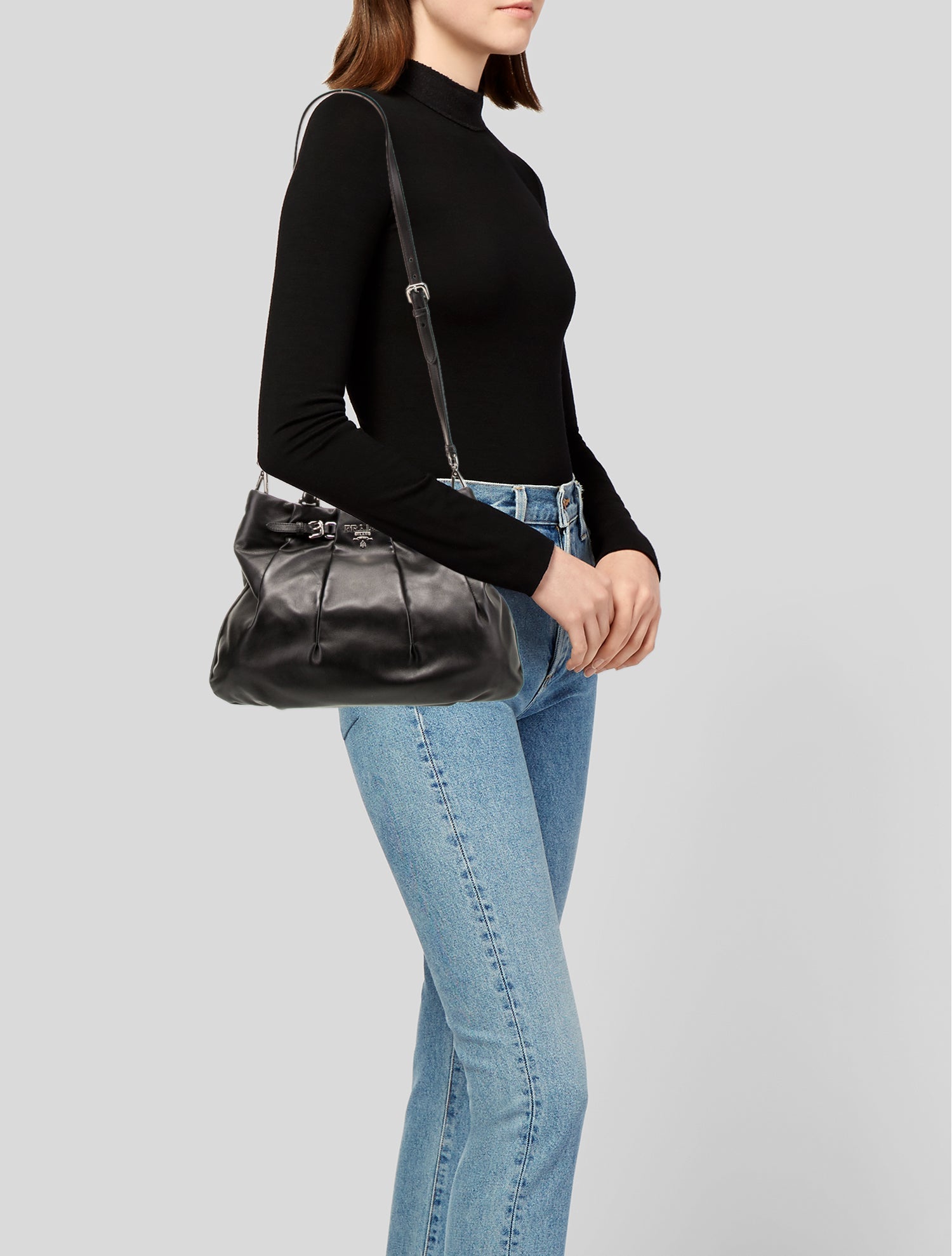 Prada Nappa Leather Top Handle Bag