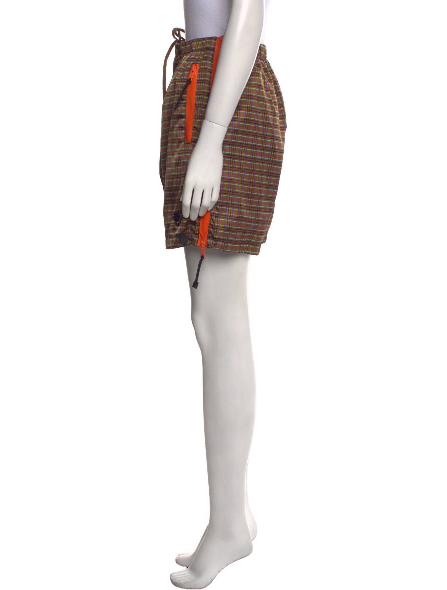 Prada Plaid Print Shorts